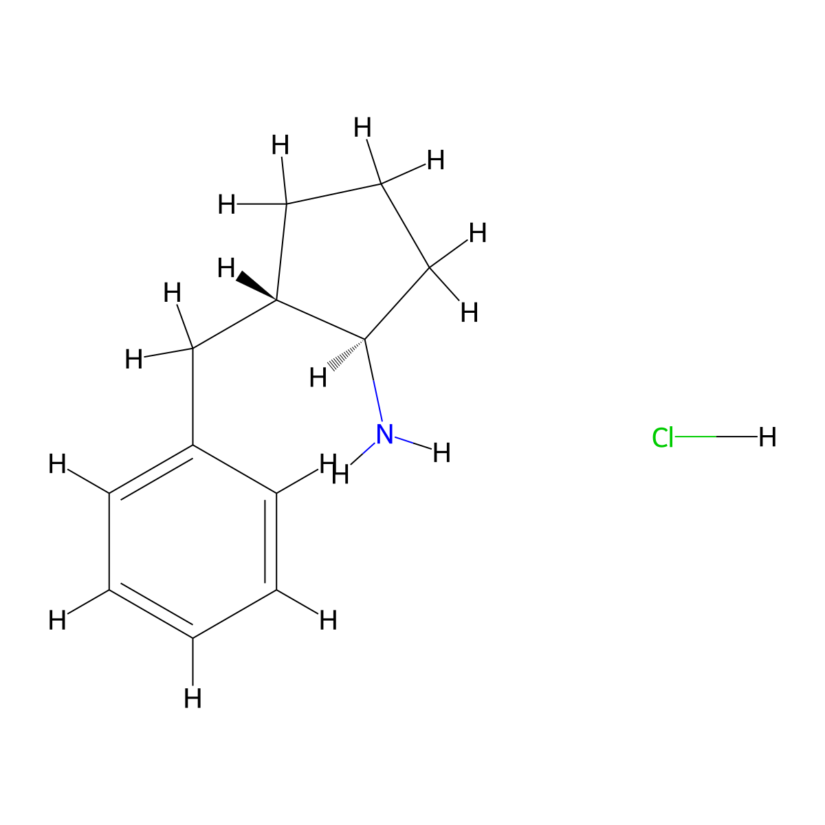 (1R,2S)-2-benzylcyclopentan-1-amine hydrochloride molecular structure, CAS 2923834-82-4