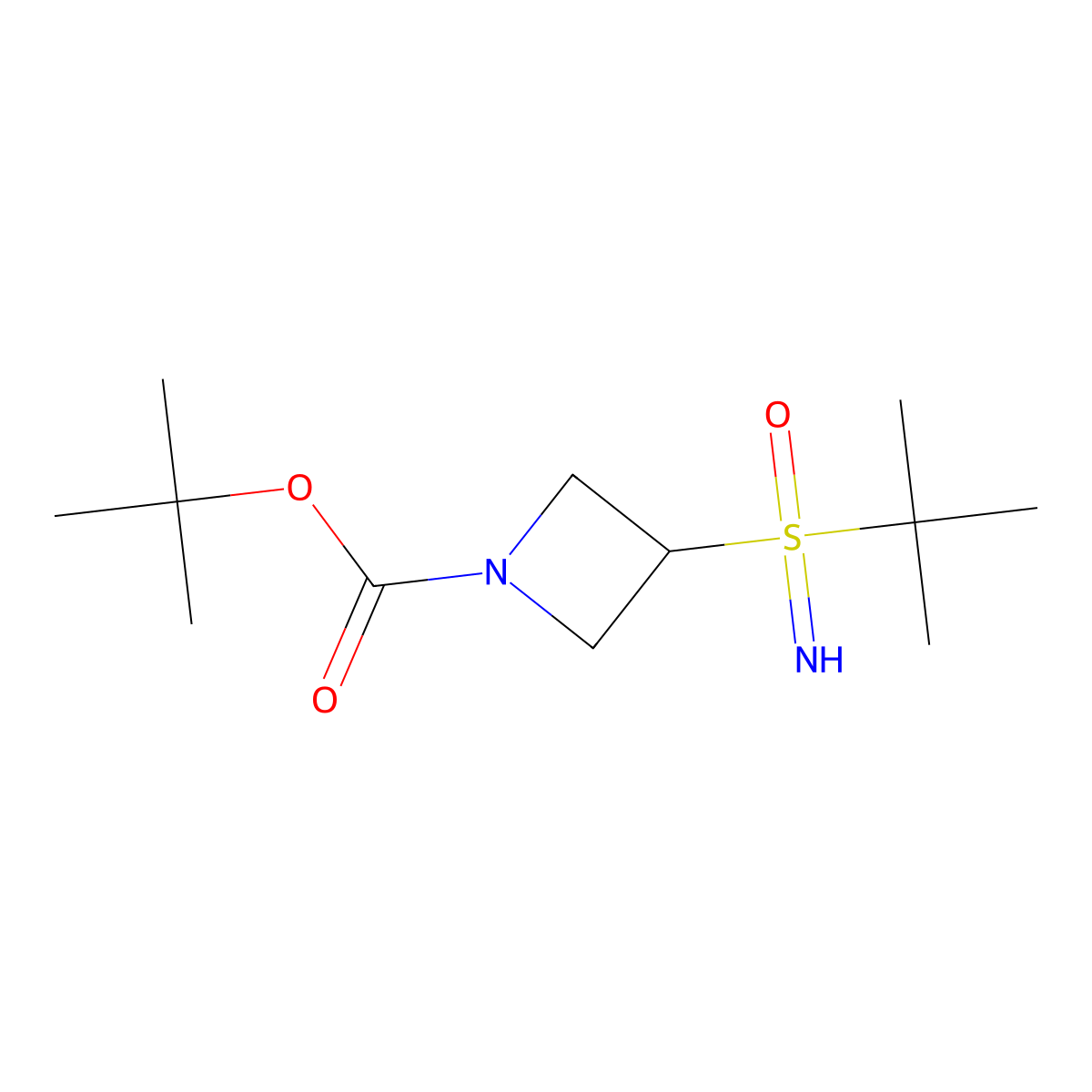 Tert-butyl 3-[tert-butyl(imino)oxo-lambda6-sulfanyl]azetidine-1-carboxylate molecular structure, CAS 2923839-86-3