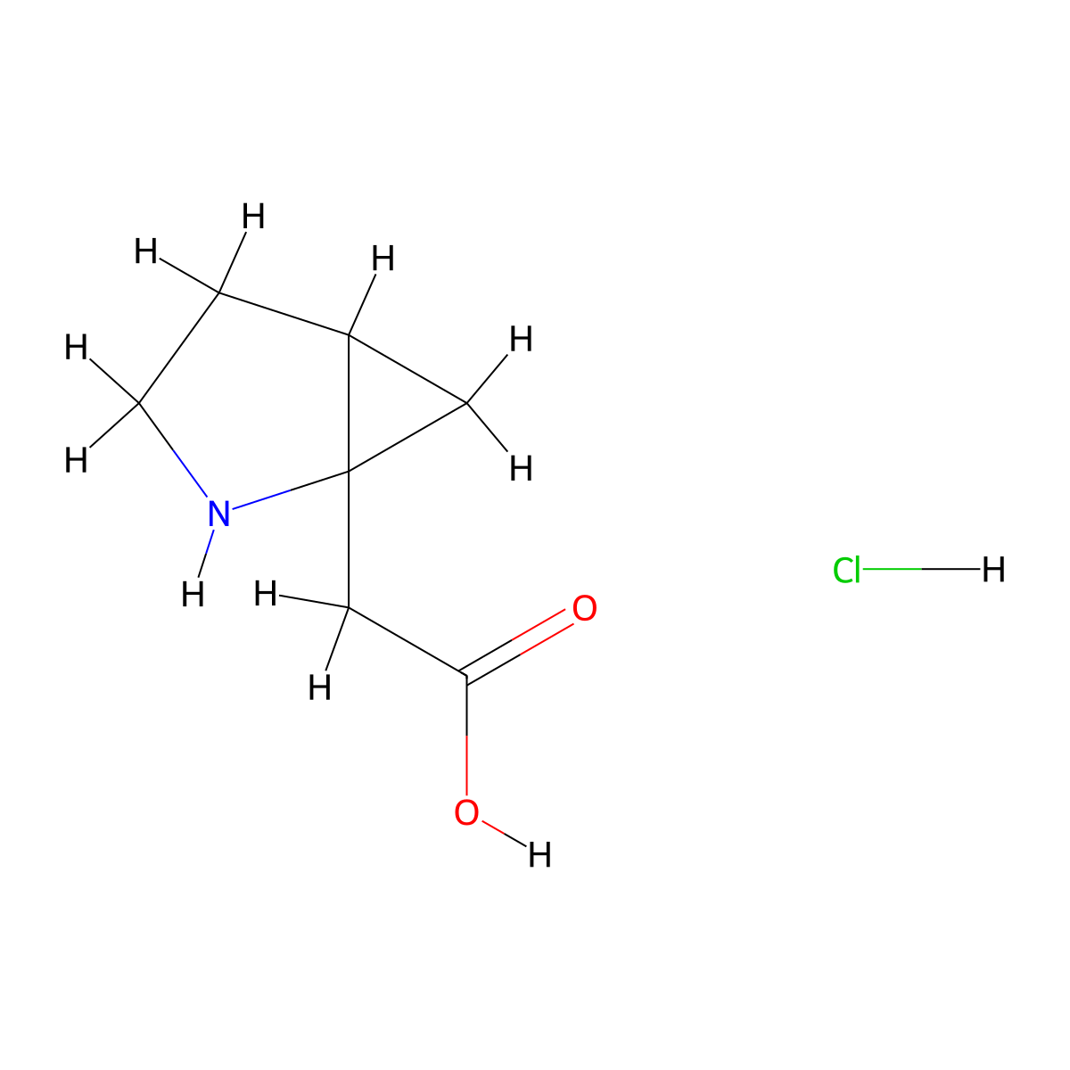 2-{2-Azabicyclo[3.1.0]hexan-1-yl}acetic acid hydrochloride molecular structure, CAS 2923840-00-8
