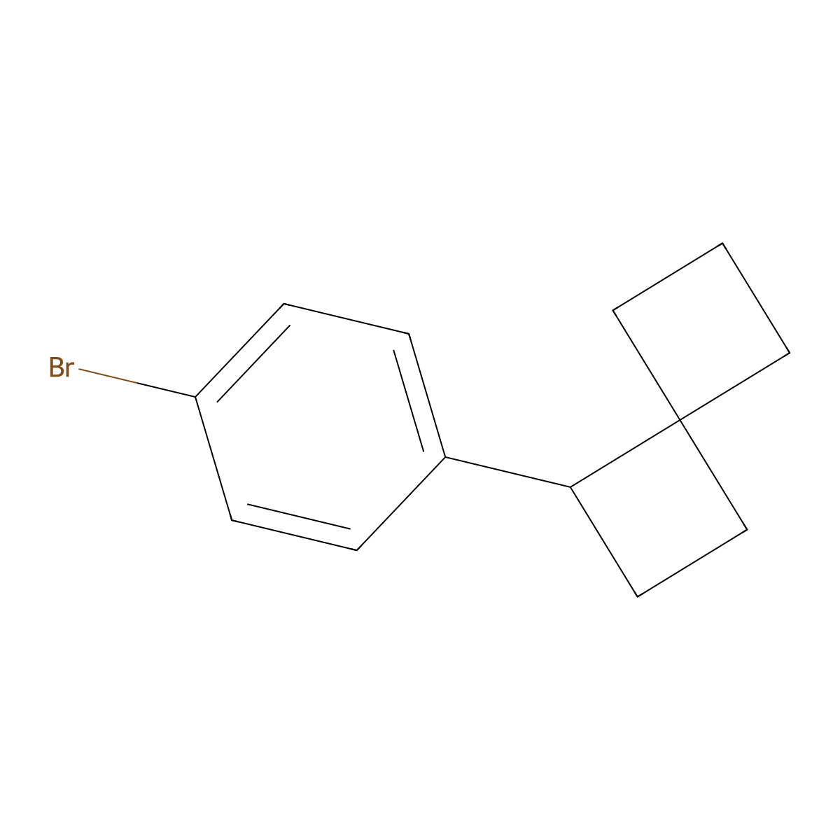 1-(4-Bromophenyl)spiro[3.3]heptane molecular structure, CAS 2923840-03-1