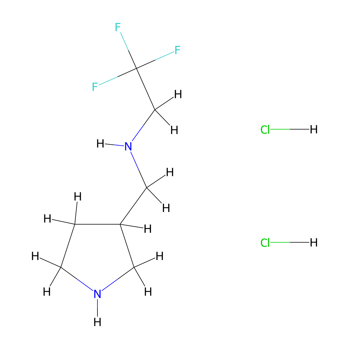 [(Pyrrolidin-3-yl)methyl](2,2,2-trifluoroethyl)amine dihydrochloride molecular structure, CAS 2923840-10-0