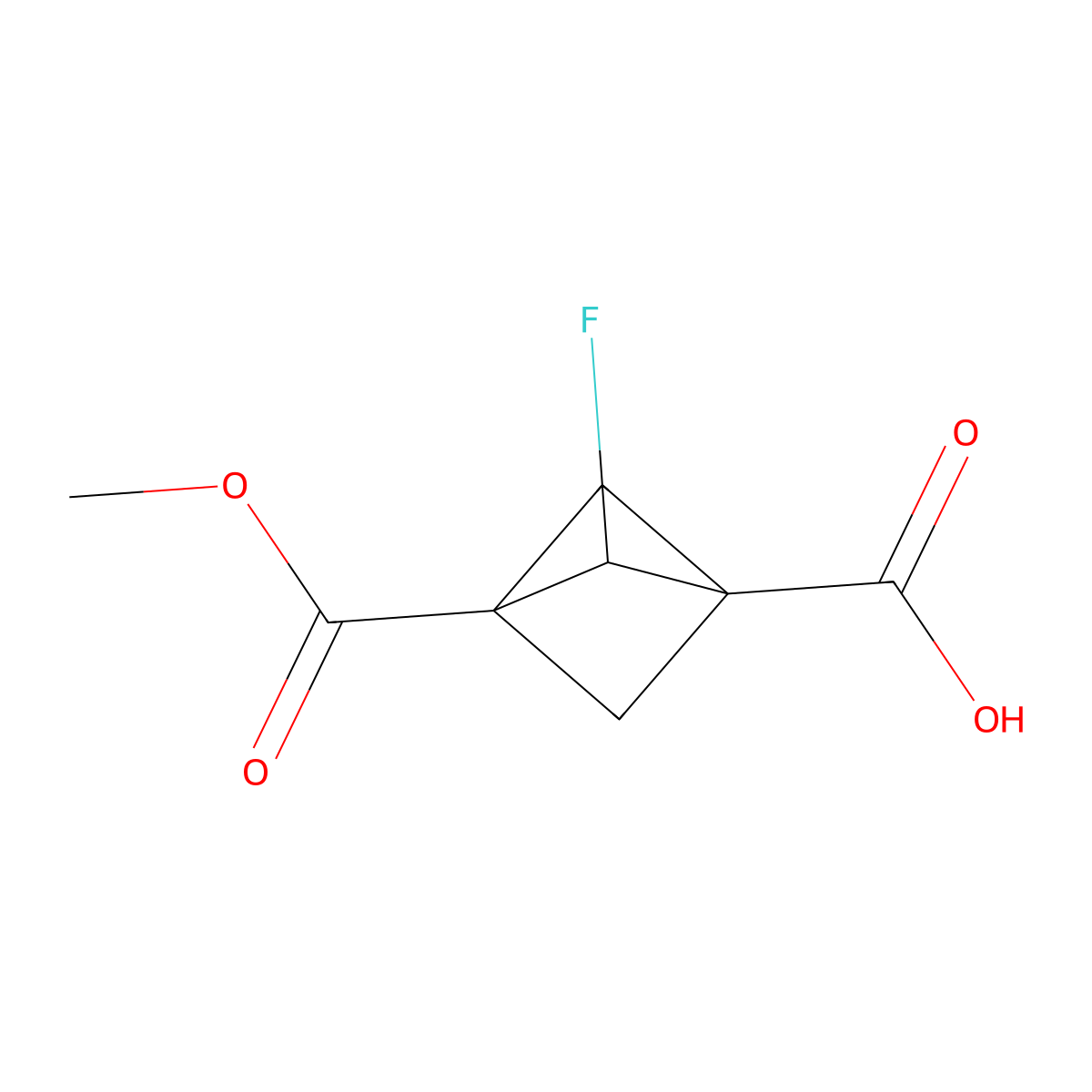 2-Fluoro-3-(methoxycarbonyl)bicyclo[1.1.1]pentane-1-carboxylic acid molecular structure, CAS 2923840-12-2
