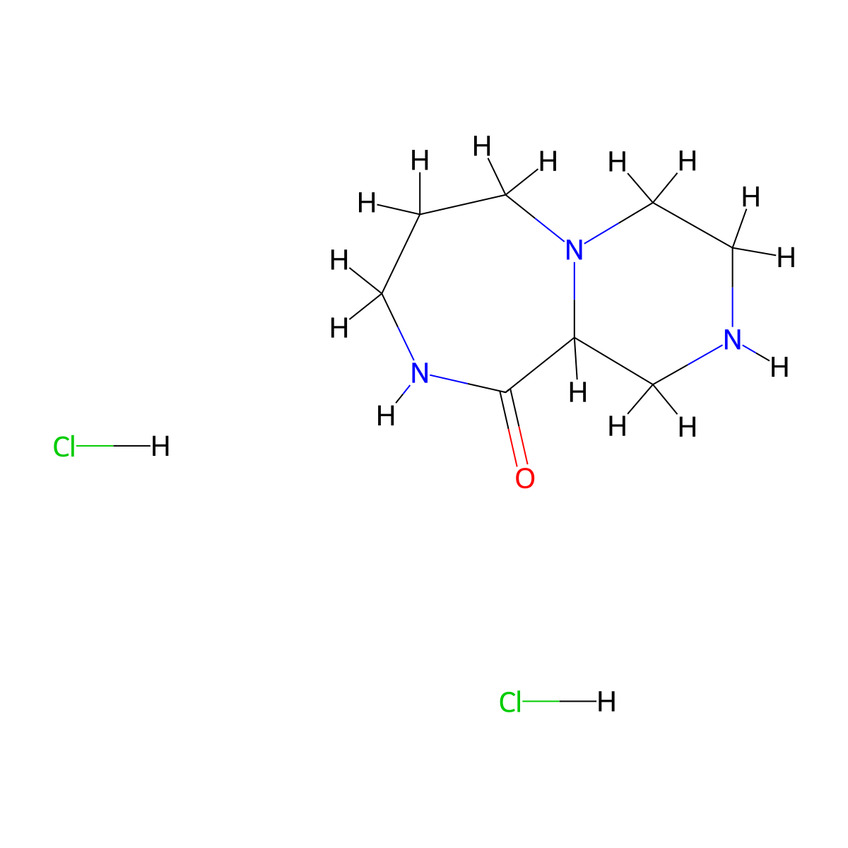 Decahydropyrazino[1,2-a][1,4]diazepin-10-one dihydrochloride molecular structure, CAS 2923840-14-4