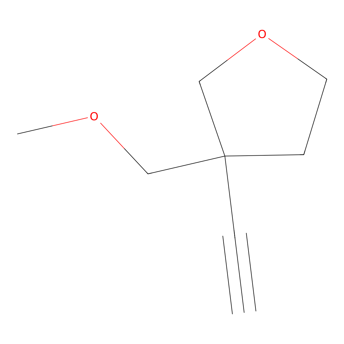 3-Ethynyl-3-(methoxymethyl)oxolane molecular structure, CAS 2923840-27-9