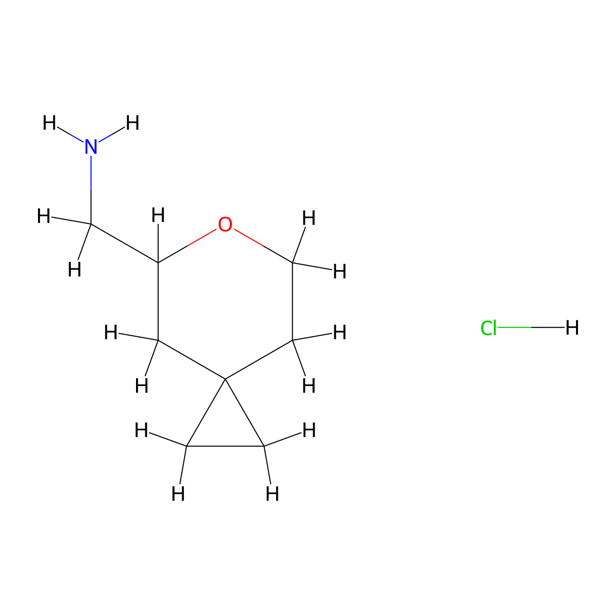 1-{6-Oxaspiro[2.5]octan-5-yl}methanamine hydrochloride molecular structure, CAS 2923840-48-4