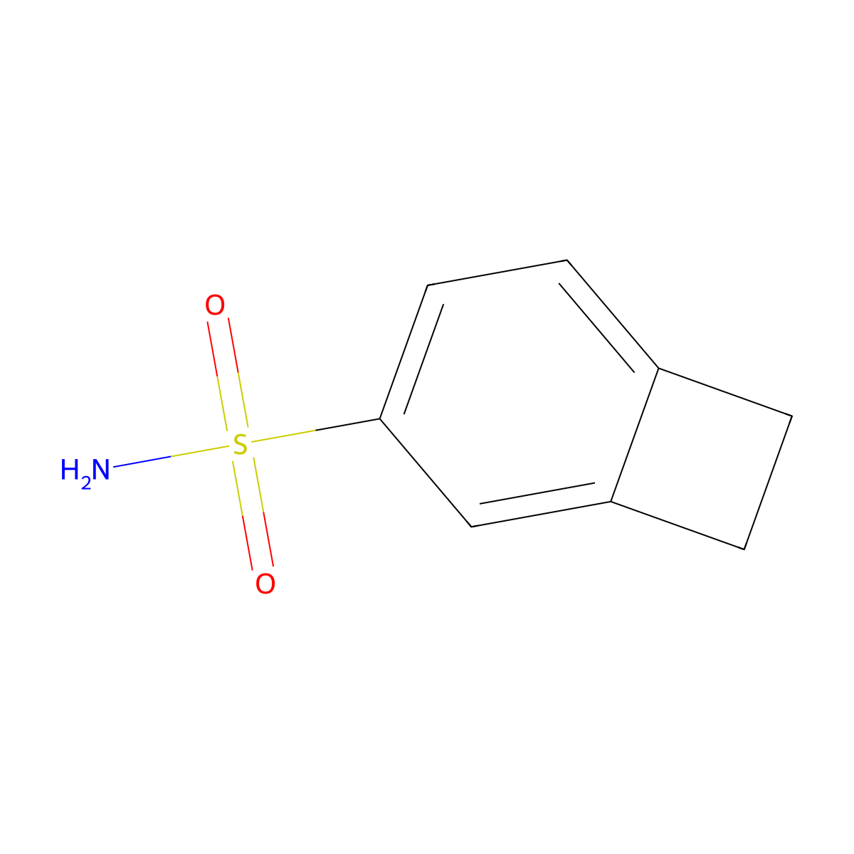 Bicyclo[4.2.0]octa-1,3,5-triene-3-sulfonamide molecular structure, CAS 2923840-49-5