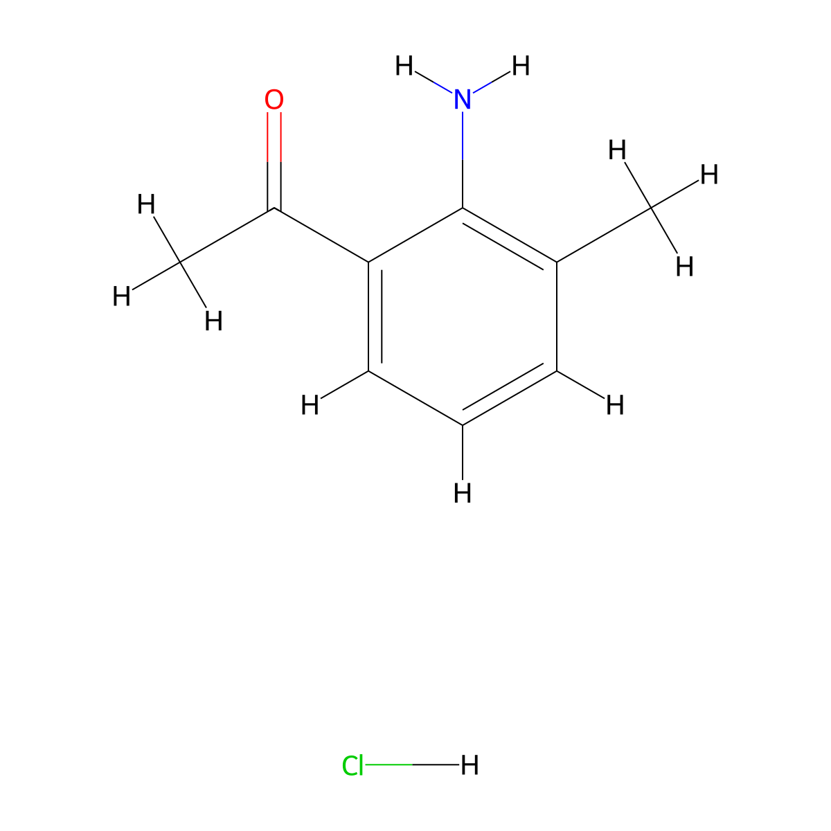 1-(2-Amino-3-methylphenyl)ethanone;hydrochloride molecular structure, CAS 2923840-51-9