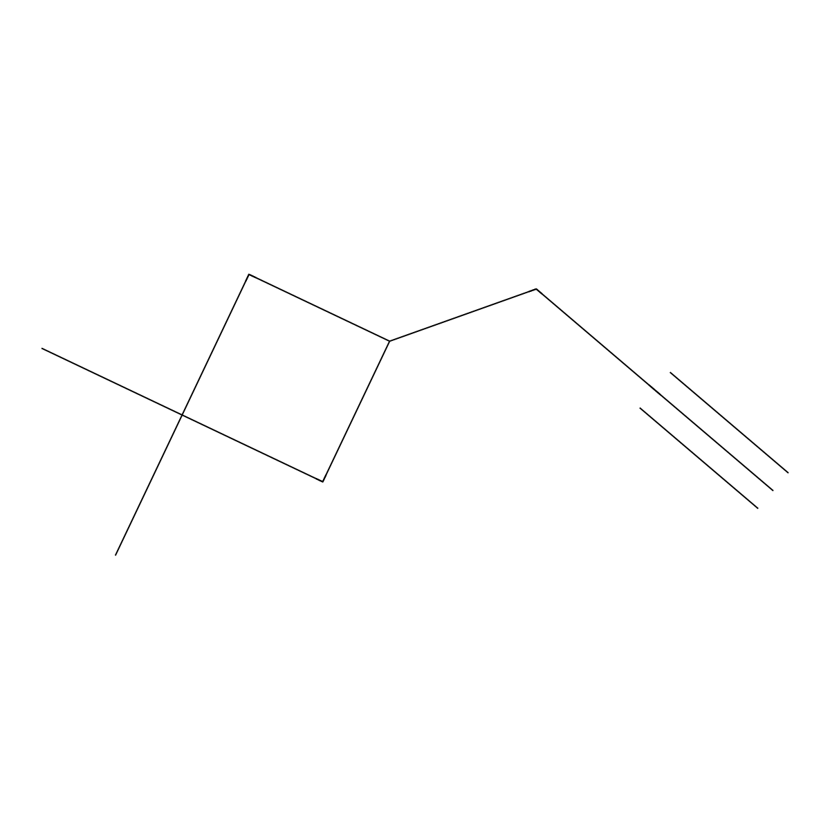1,1-Dimethyl-3-(prop-2-yn-1-yl)cyclobutane molecular structure, CAS 2923840-52-0