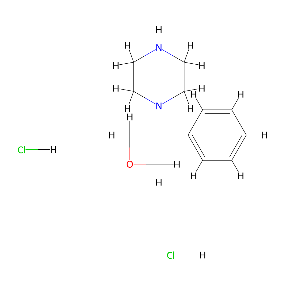 1-(3-Phenyloxetan-3-yl)piperazine dihydrochloride molecular structure, CAS 2923840-60-0