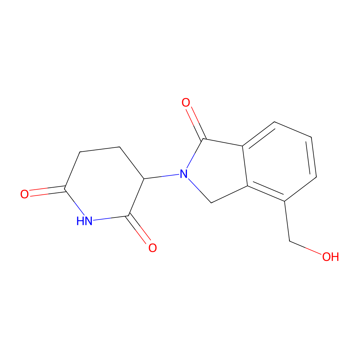 3-[4-(hydroxymethyl)-1-oxo-2,3-dihydro-1H-isoindol-2-yl]piperidine-2,6-dione molecular structure, CAS 2923840-65-5