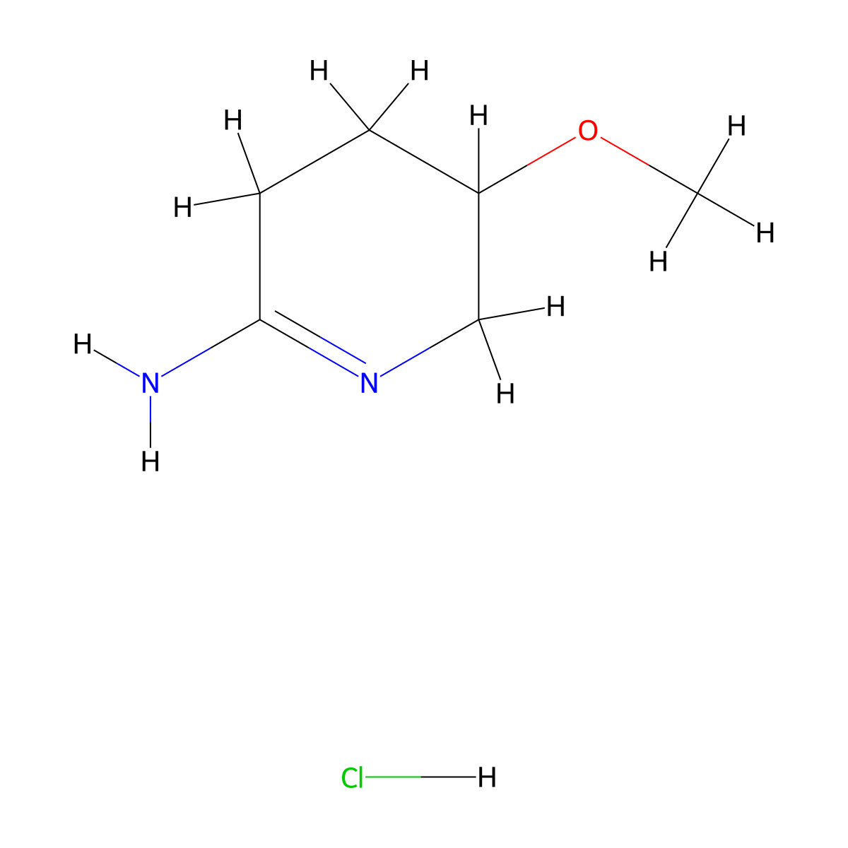 5-Methoxy-3,4,5,6-tetrahydropyridin-2-amine hydrochloride molecular structure, CAS 2923840-71-3
