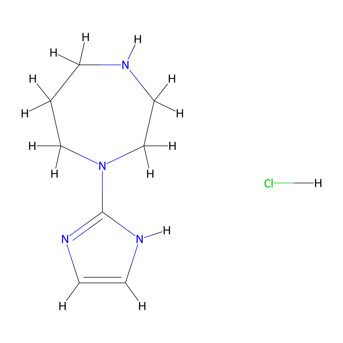 1-(1H-imidazol-2-yl)-1,4-diazepane hydrochloride molecular structure, CAS 2923840-76-8