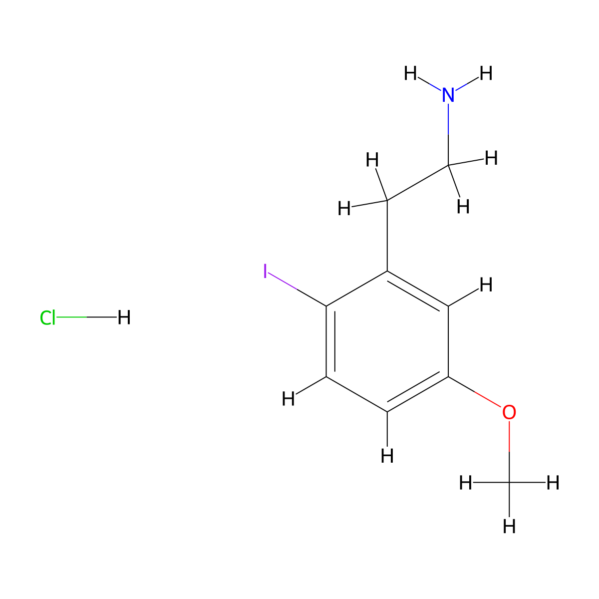 2-(2-Iodo-5-methoxyphenyl)ethan-1-amine hydrochloride molecular structure, CAS 2923840-82-6