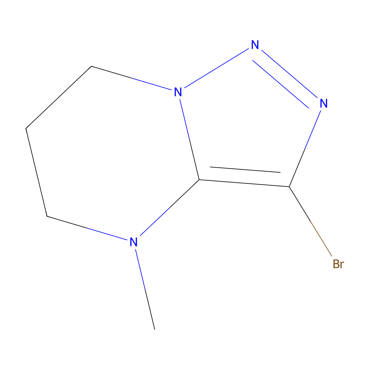 3-bromo-4-methyl-4H,5H,6H,7H-[1,2,3]triazolo[1,5-a]pyrimidine molecular structure, CAS 2923840-83-7
