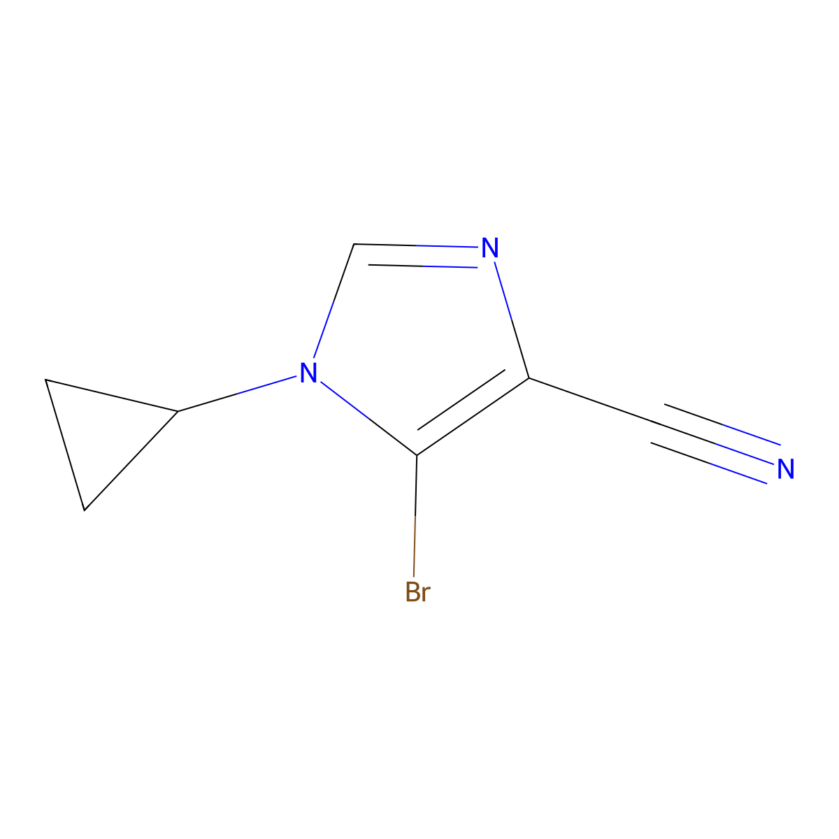 5-bromo-1-cyclopropyl-1H-imidazole-4-carbonitrile molecular structure, CAS 2923840-86-0