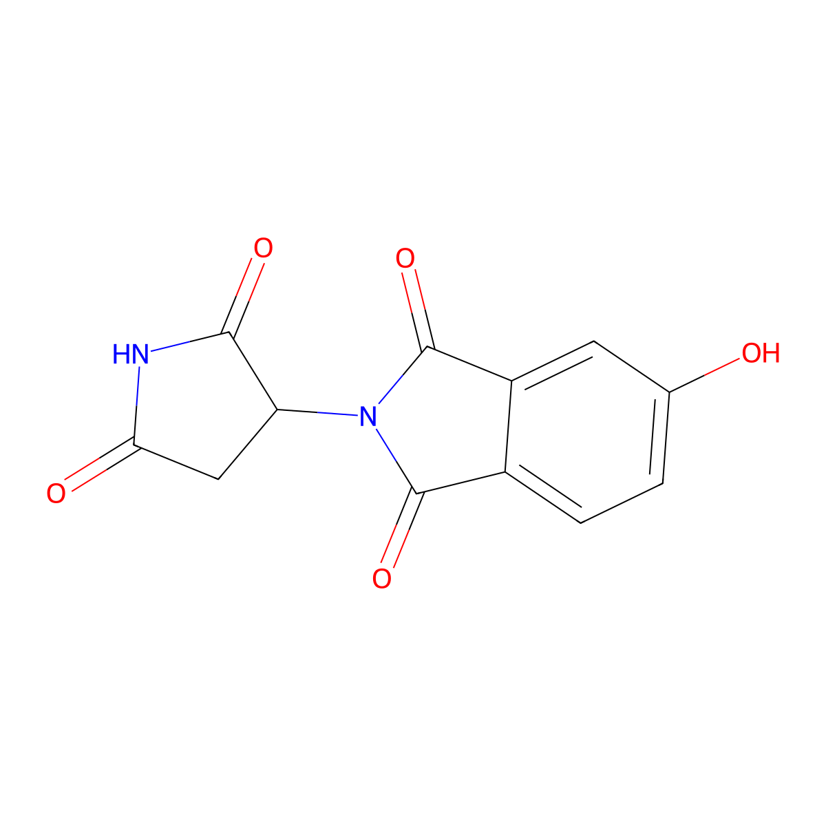 2-(2,5-Dioxopyrrolidin-3-YL)-5-hydroxyisoindoline-1,3-dione molecular structure, CAS 2923840-87-1