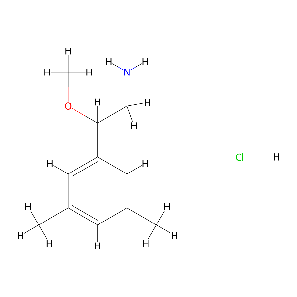 2-(3,5-Dimethylphenyl)-2-methoxyethan-1-amine hydrochloride molecular structure, CAS 2923840-90-6