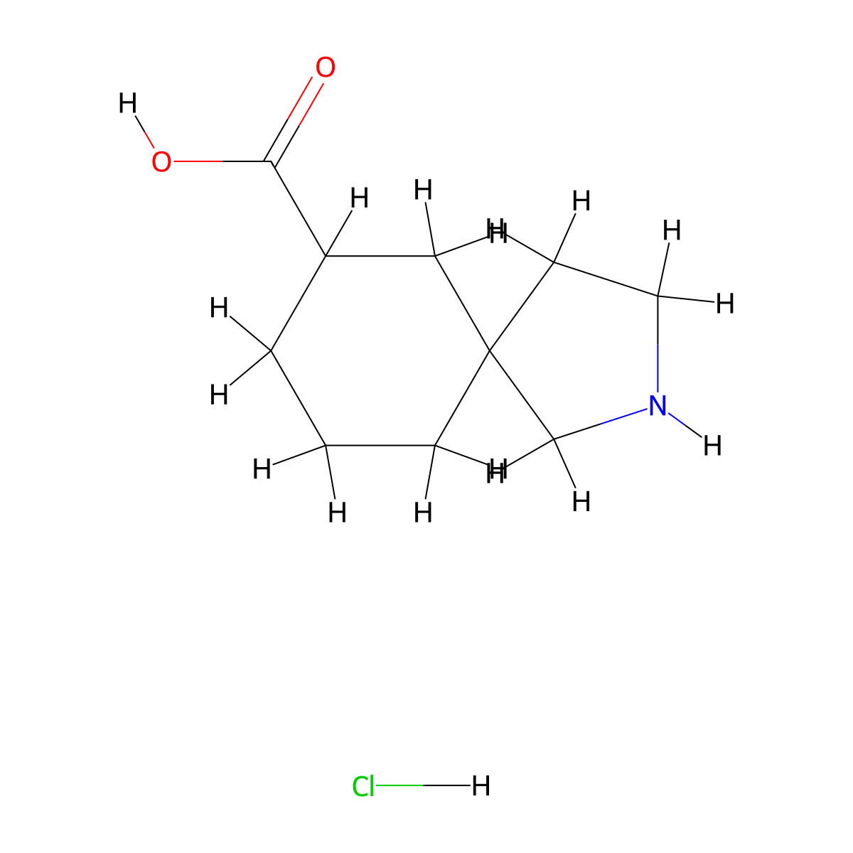 2-Azaspiro(4.5)decane-7-carboxylic acid hydrochloride molecular structure, CAS 2923840-92-8