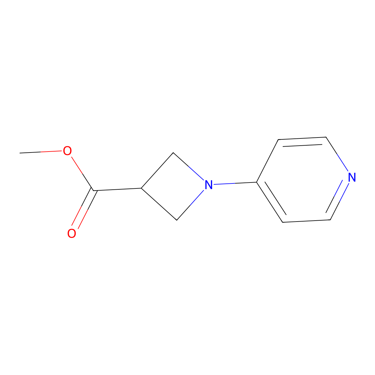 Methyl 1-(pyridin-4-yl)azetidine-3-carboxylate molecular structure, CAS 2923841-11-4