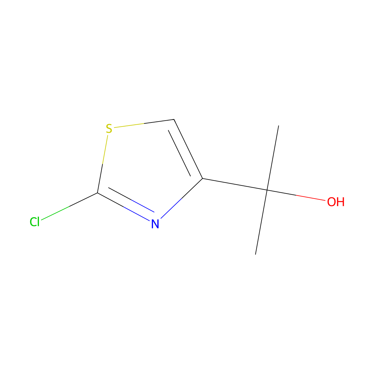 2-(2-Chloro-1,3-thiazol-4-yl)propan-2-ol molecular structure, CAS 2923841-13-6