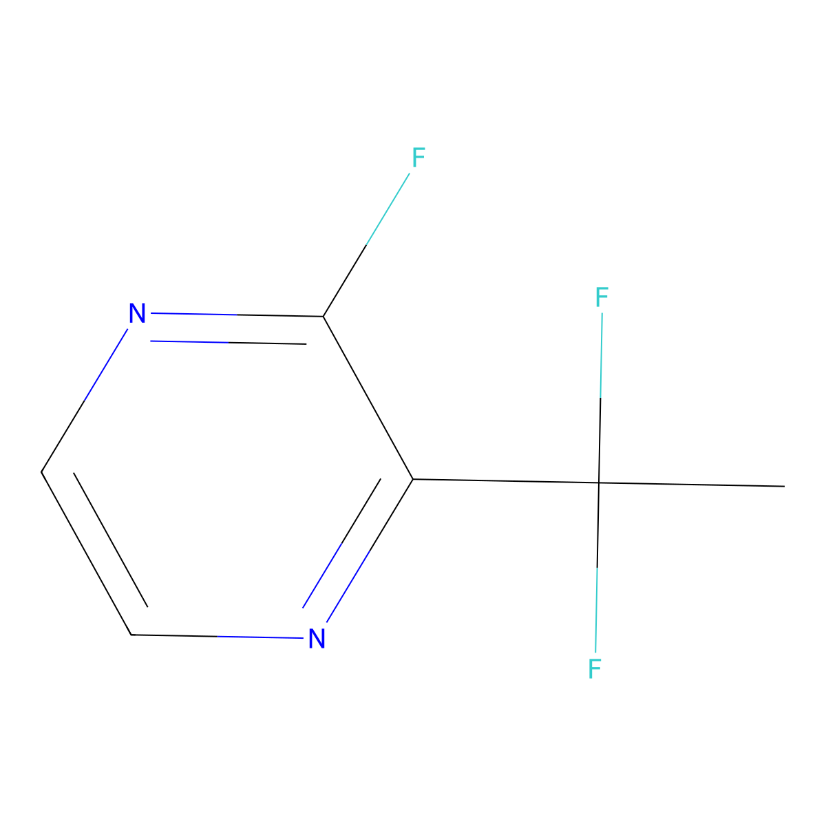2-(1,1-Difluoroethyl)-3-fluoropyrazine molecular structure, CAS 2923841-25-0