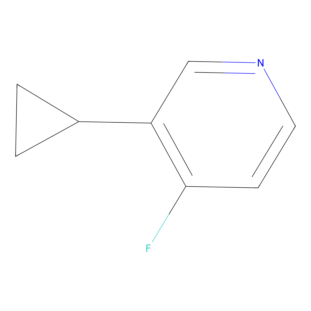 3-Cyclopropyl-4-fluoropyridine molecular structure, CAS 2923841-29-4