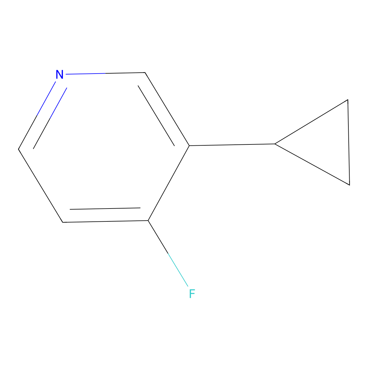 3-Cyclopropyl-4-fluoropyridine molecular structure, CAS 2923841-29-4