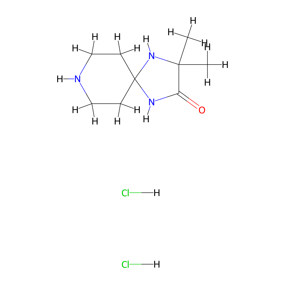 3,3-Dimethyl-1,4,8-triazaspiro[4.5]decan-2-one dihydrochloride molecular structure, CAS 2923841-34-1
