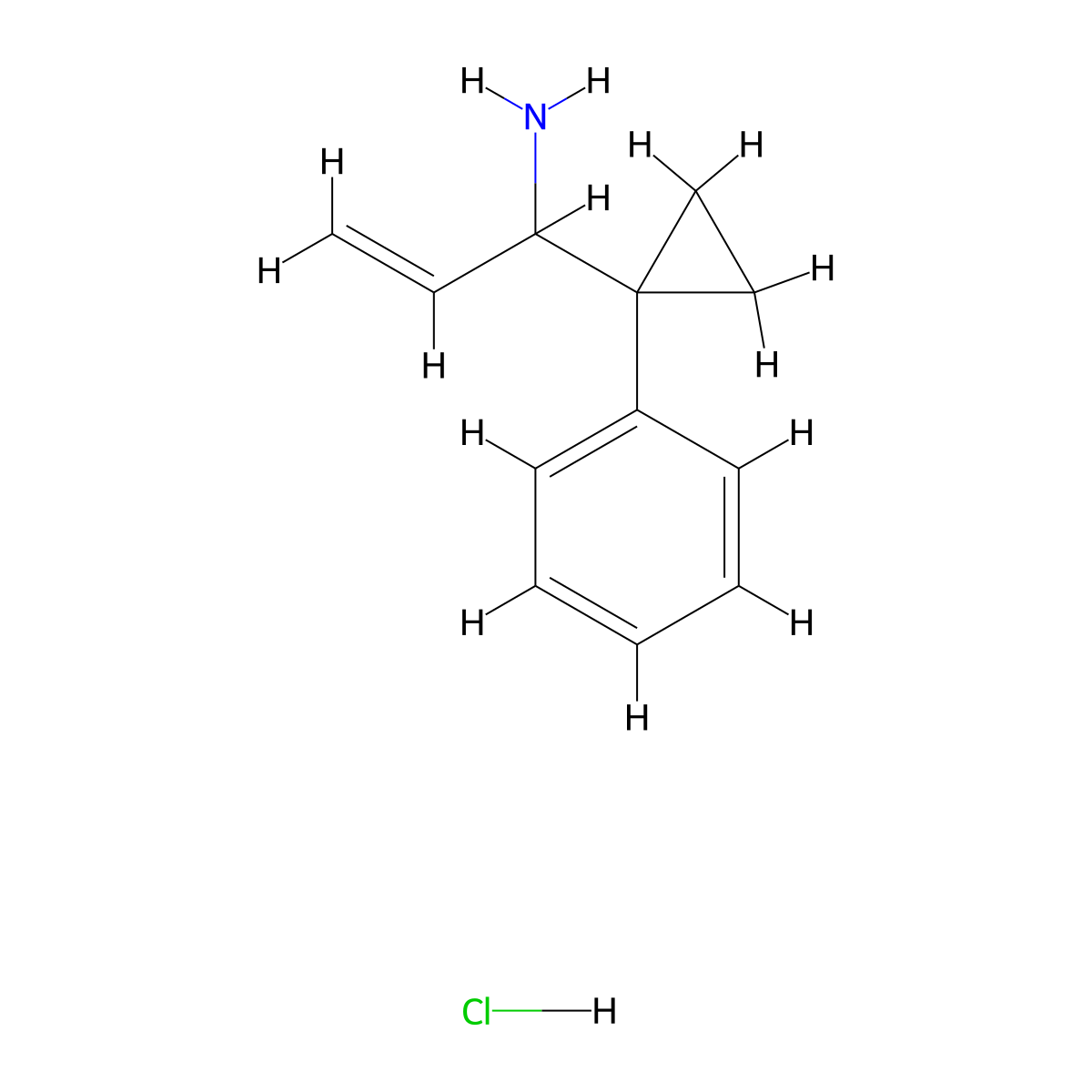 1-(1-Phenylcyclopropyl)prop-2-en-1-amine hydrochloride molecular structure, CAS 2923841-35-2