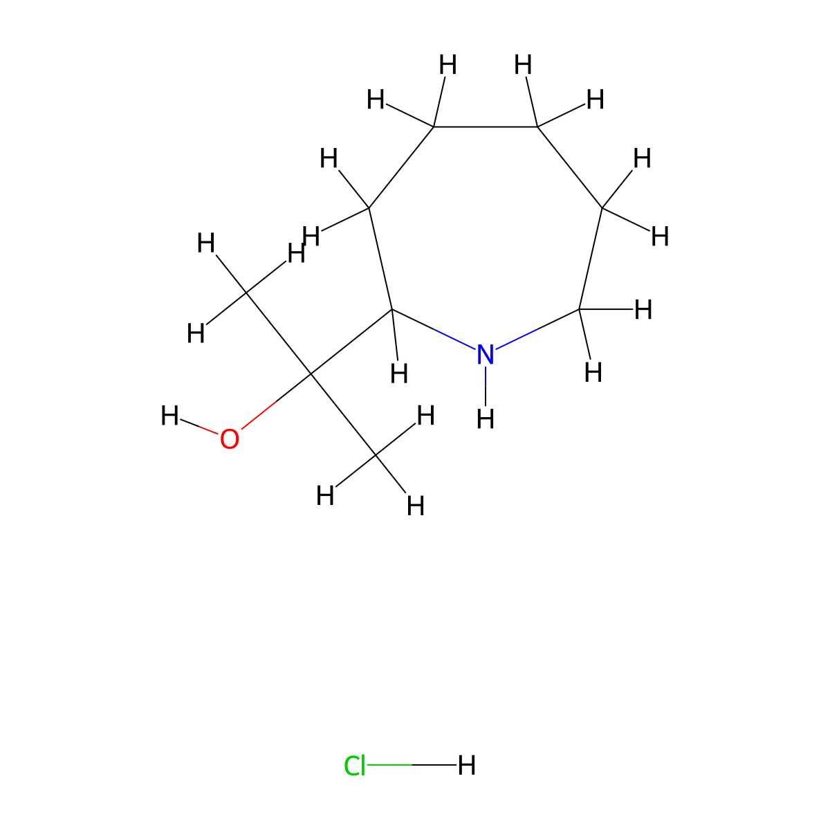 2-(Azepan-2-yl)propan-2-ol hydrochloride molecular structure, CAS 2923841-40-9