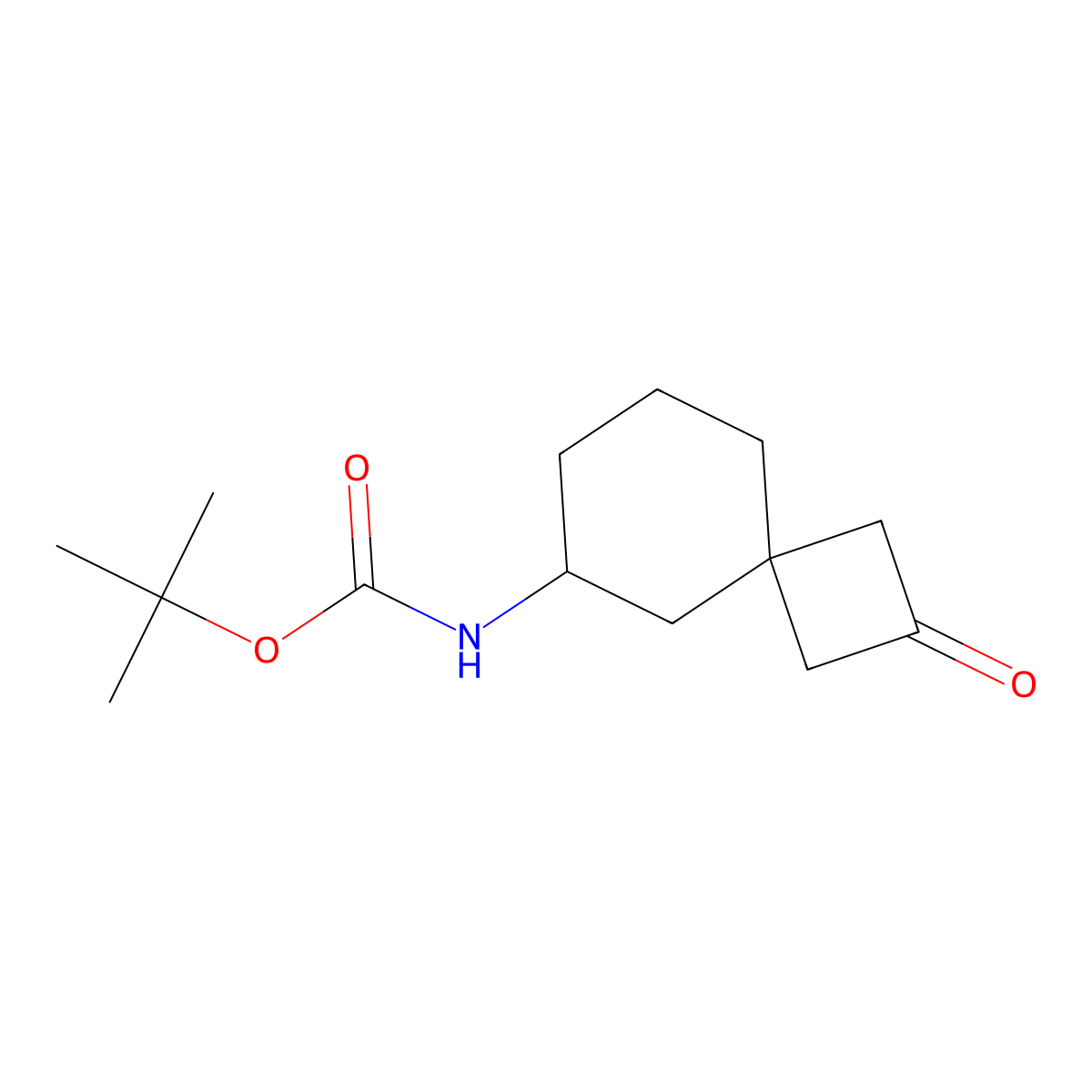 tert-butyl N-{2-oxospiro[3.5]nonan-6-yl}carbamate molecular structure, CAS 2923841-49-8