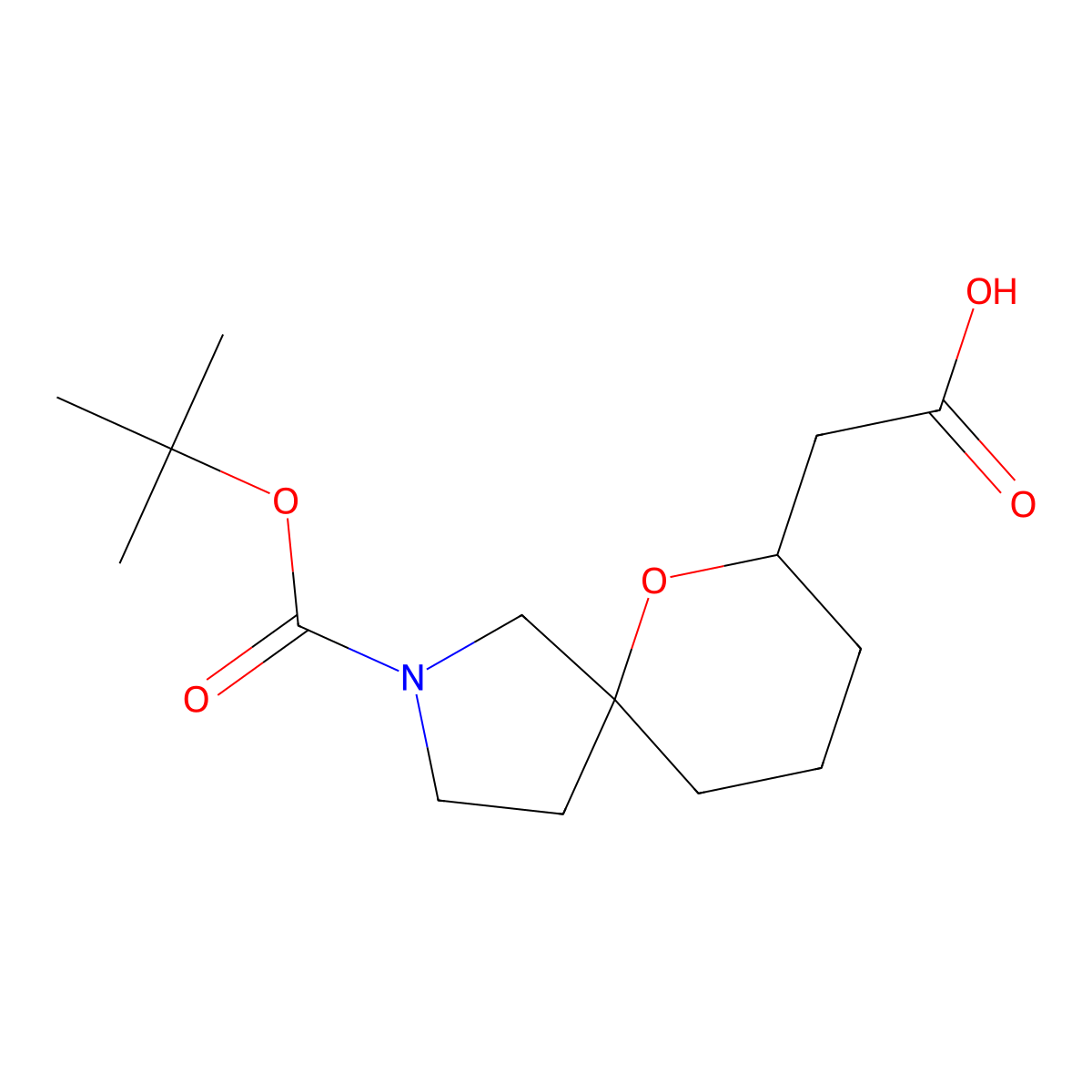 2-{2-[(Tert-butoxy)carbonyl]-6-oxa-2-azaspiro[4.5]decan-7-yl}acetic acid molecular structure, CAS 2923841-58-9