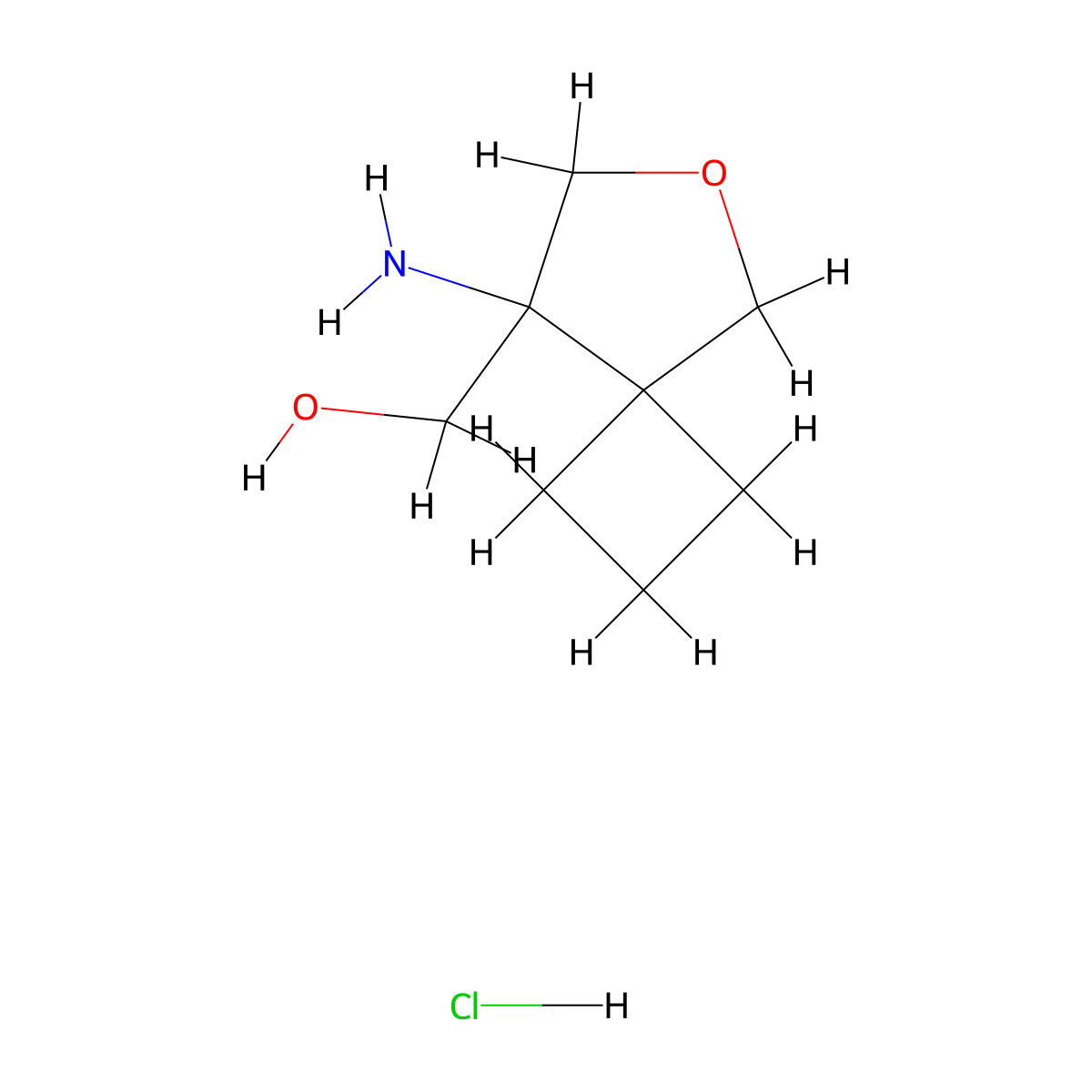 {8-Amino-6-oxaspiro[3.4]octan-8-yl}methanolhydrochloride molecular structure, CAS 2923841-64-7