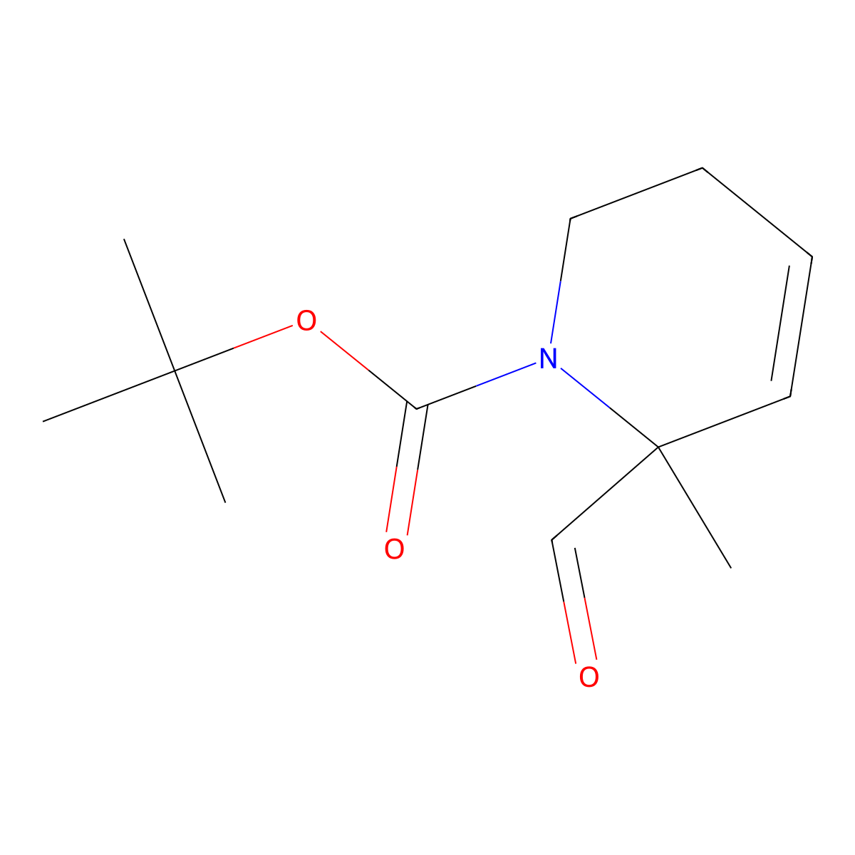 Tert-butyl 6-formyl-6-methyl-1,2,3,6-tetrahydropyridine-1-carboxylate molecular structure, CAS 2923841-66-9
