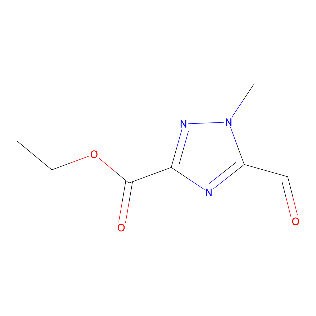 ethyl 5-formyl-1-methyl-1H-1,2,4-triazole-3-carboxylate molecular structure, CAS 2923841-67-0