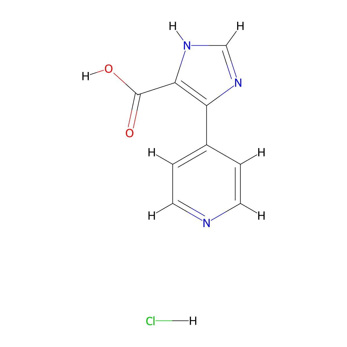 4-pyridin-4-yl-1H-imidazole-5-carboxylic acid;hydrochloride molecular structure, CAS 2923841-70-5