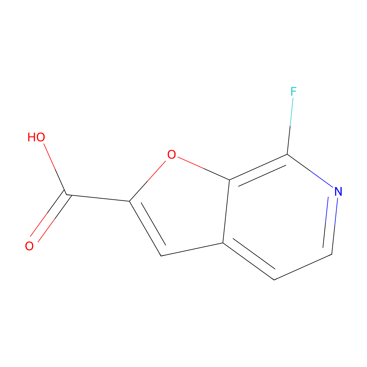 7-Fluorofuro[2,3-c]pyridine-2-carboxylic acid molecular structure, CAS 2923841-77-2