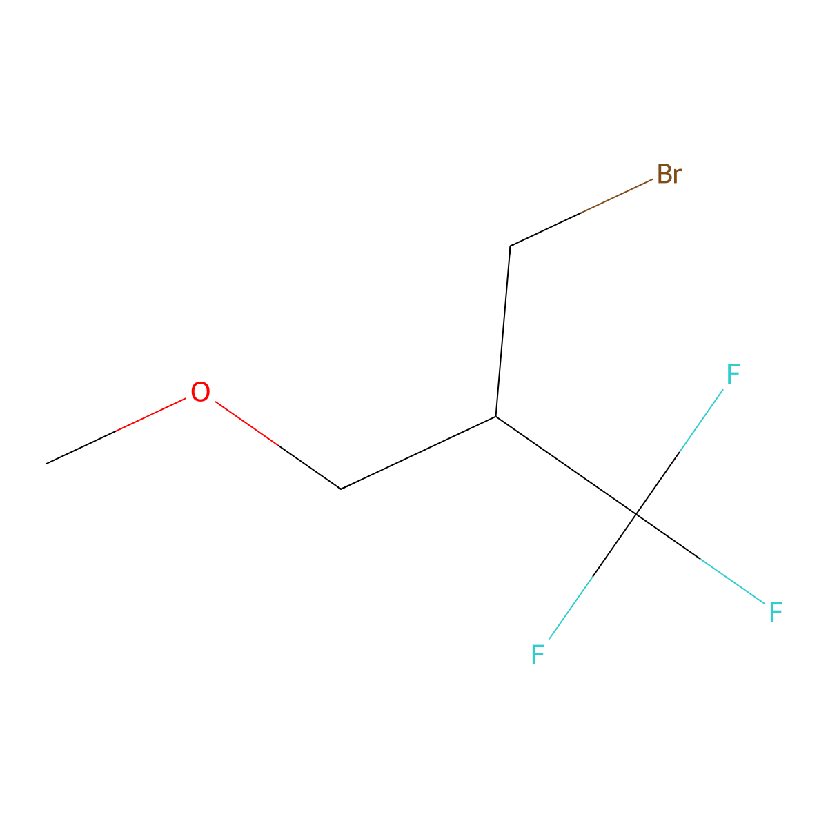 2-(Bromomethyl)-1,1,1-trifluoro-3-methoxypropane molecular structure, CAS 2923841-84-1