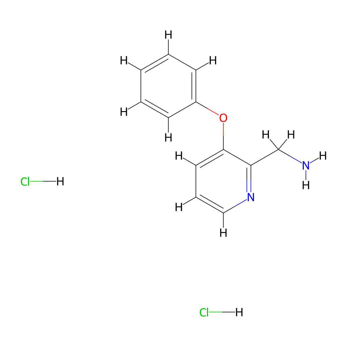 1-(3-Phenoxypyridin-2-yl)methanamine dihydrochloride molecular structure, CAS 2923841-85-2