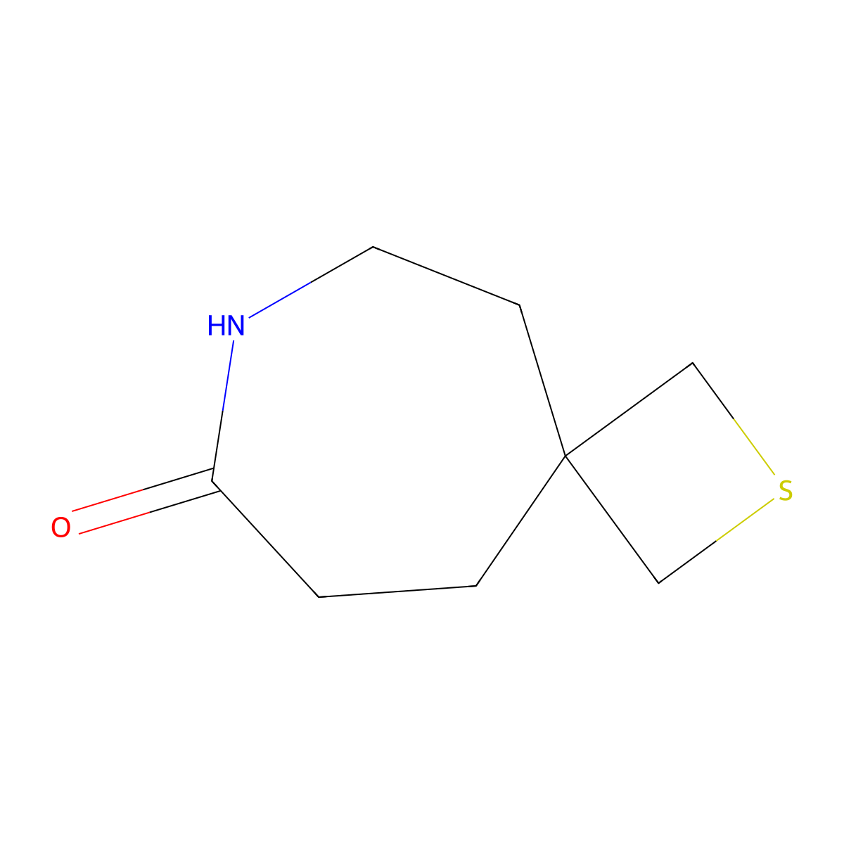 2-Thia-7-azaspiro[3.6]decan-8-one molecular structure, CAS 2923841-96-5