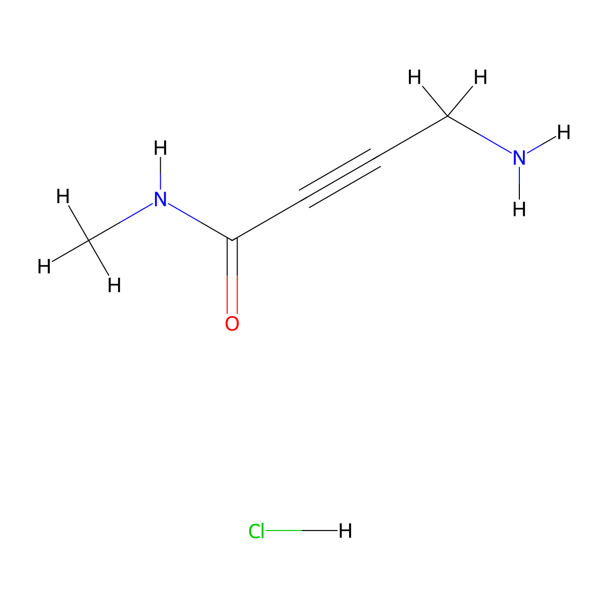 4-amino-N-methylbut-2-ynamide;hydrochloride molecular structure, CAS 2923841-98-7