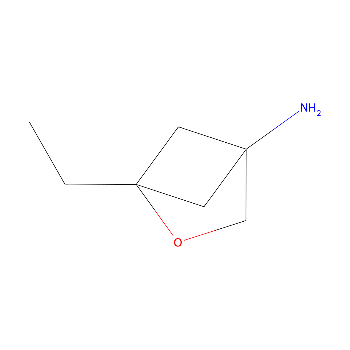 1-Ethyl-2-oxabicyclo[2.1.1]hexan-4-amine molecular structure, CAS 2923842-03-7