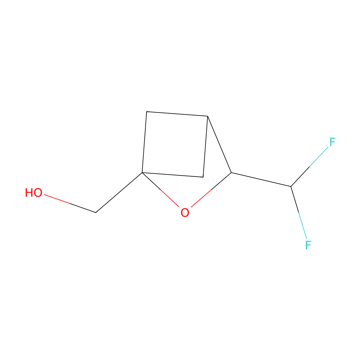 [3-(Difluoromethyl)-2-oxabicyclo[2.1.1]hexan-1-yl]methanol molecular structure, CAS 2923842-08-2