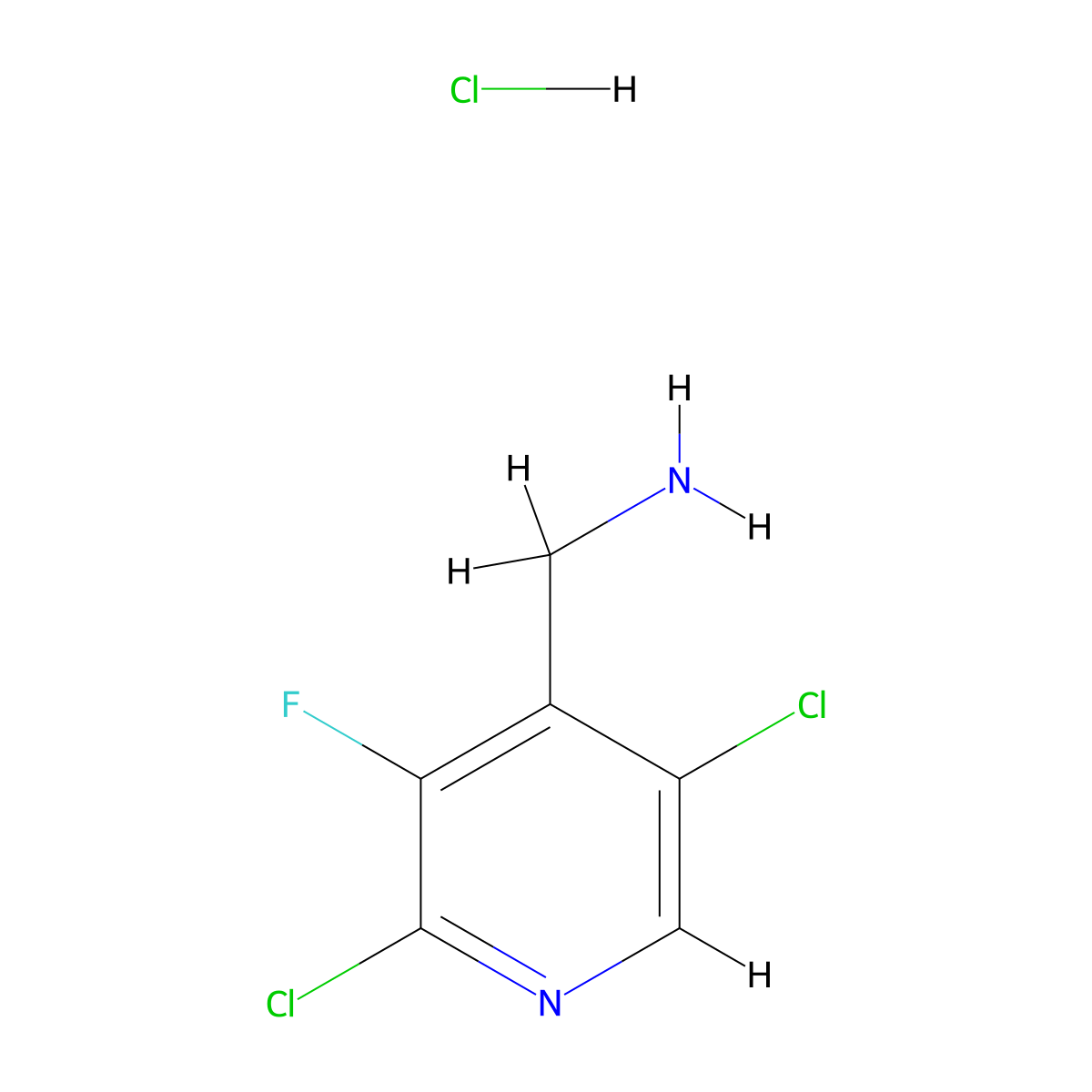 1-(2,5-Dichloro-3-fluoropyridin-4-yl)methanamine hydrochloride molecular structure, CAS 2923842-15-1