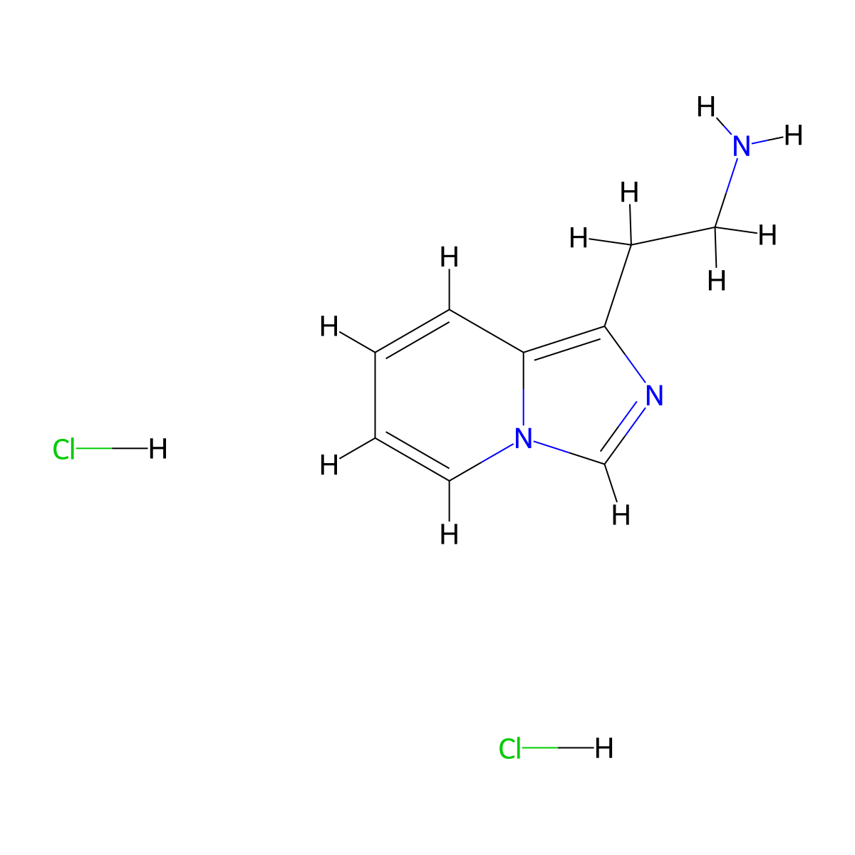 2-{Imidazo[1,5-a]pyridin-1-yl}ethan-1-amine dihydrochloride molecular structure, CAS 2923842-35-5