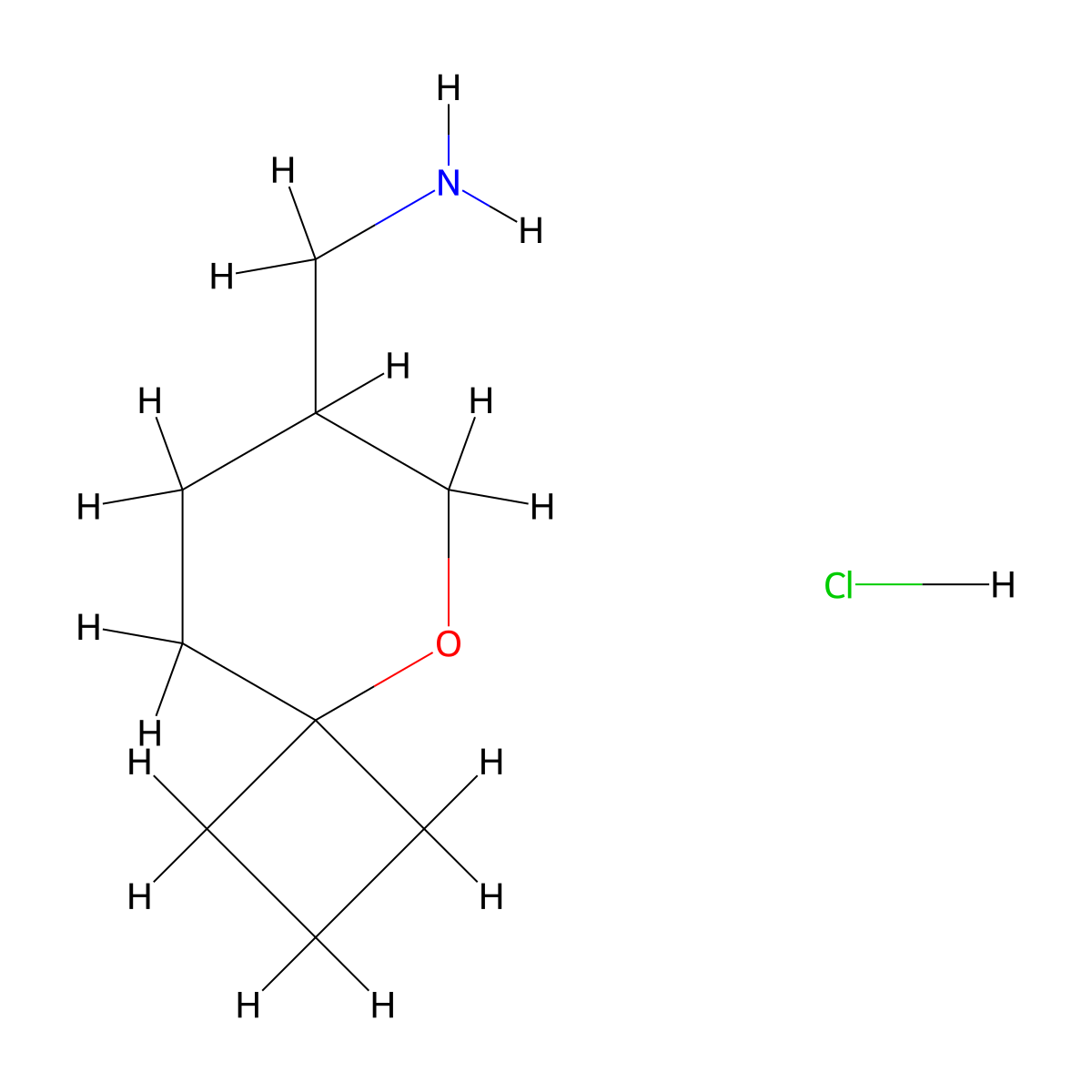 1-{5-Oxaspiro[3.5]nonan-7-yl}methanaminehydrochloride molecular structure, CAS 2923842-41-3