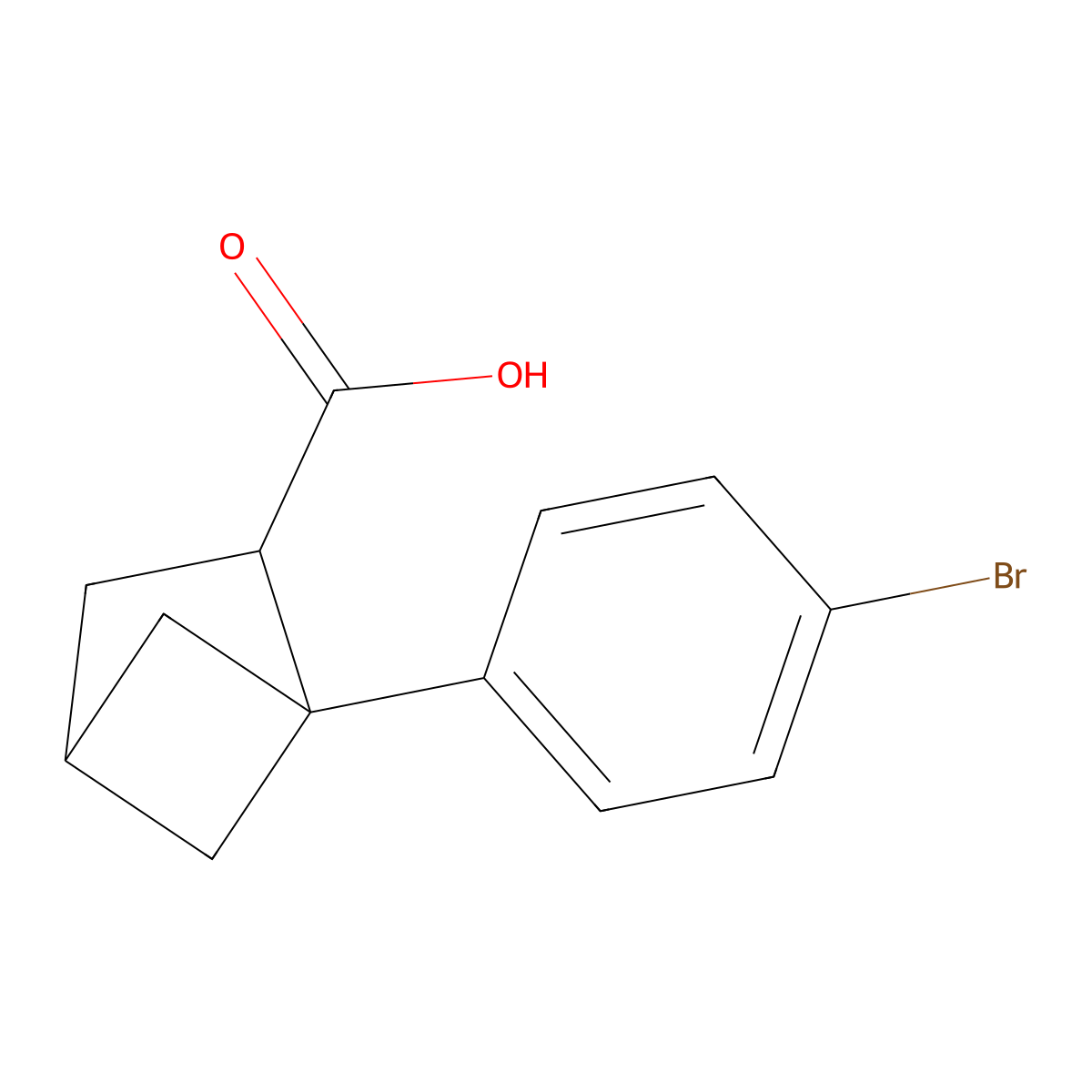 1-(4-Bromophenyl)bicyclo[2.1.1]hexane-2-carboxylic acid molecular structure, CAS 2923842-45-7