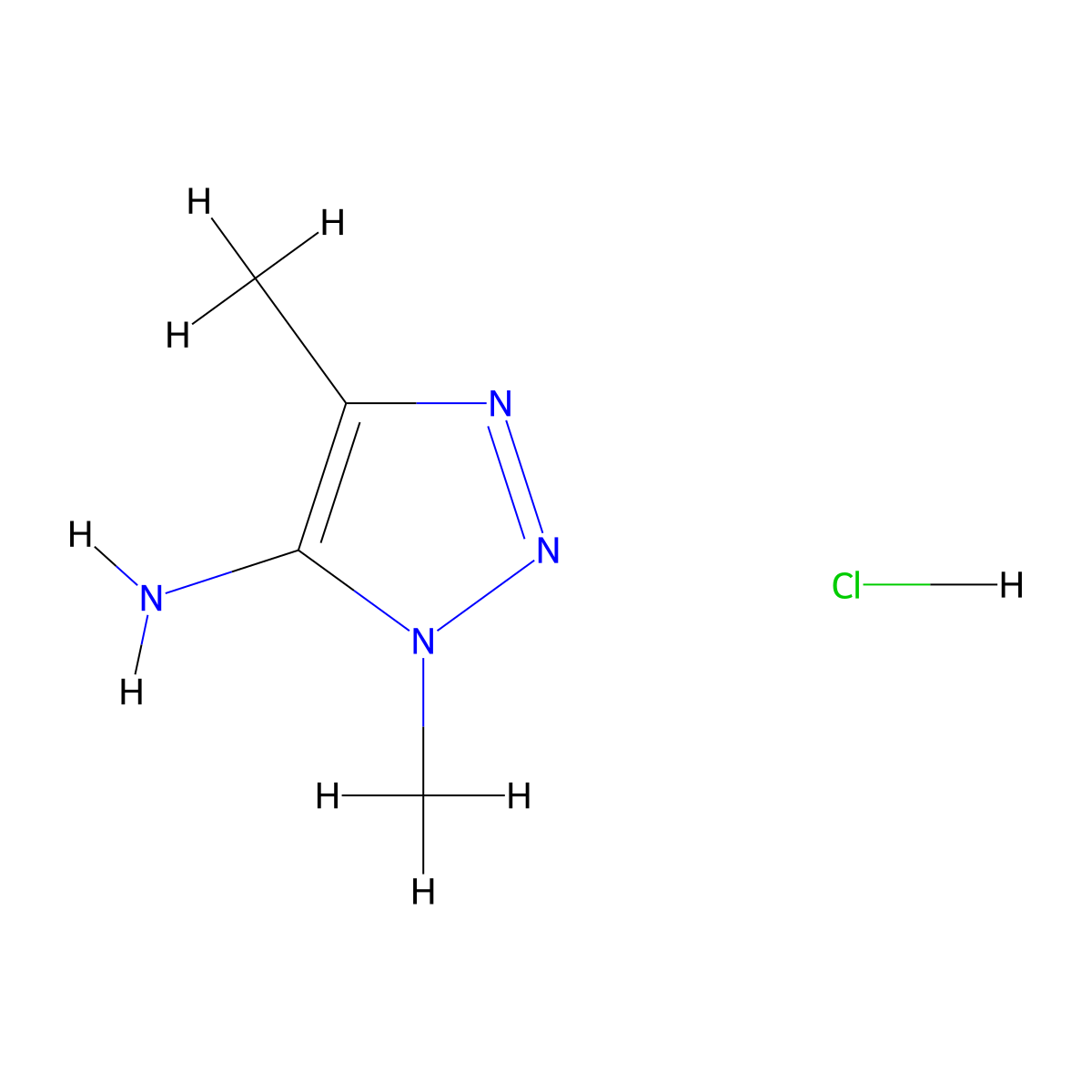 3,5-Dimethyltriazol-4-amine;hydrochloride molecular structure, CAS 2923842-67-3