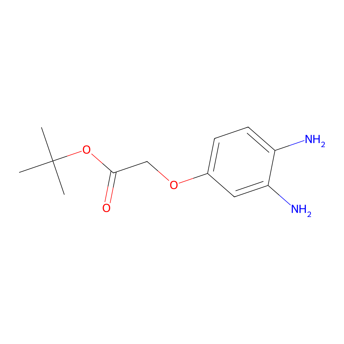 Tert-butyl 2-(3,4-diaminophenoxy)acetate molecular structure, CAS 2923842-71-9