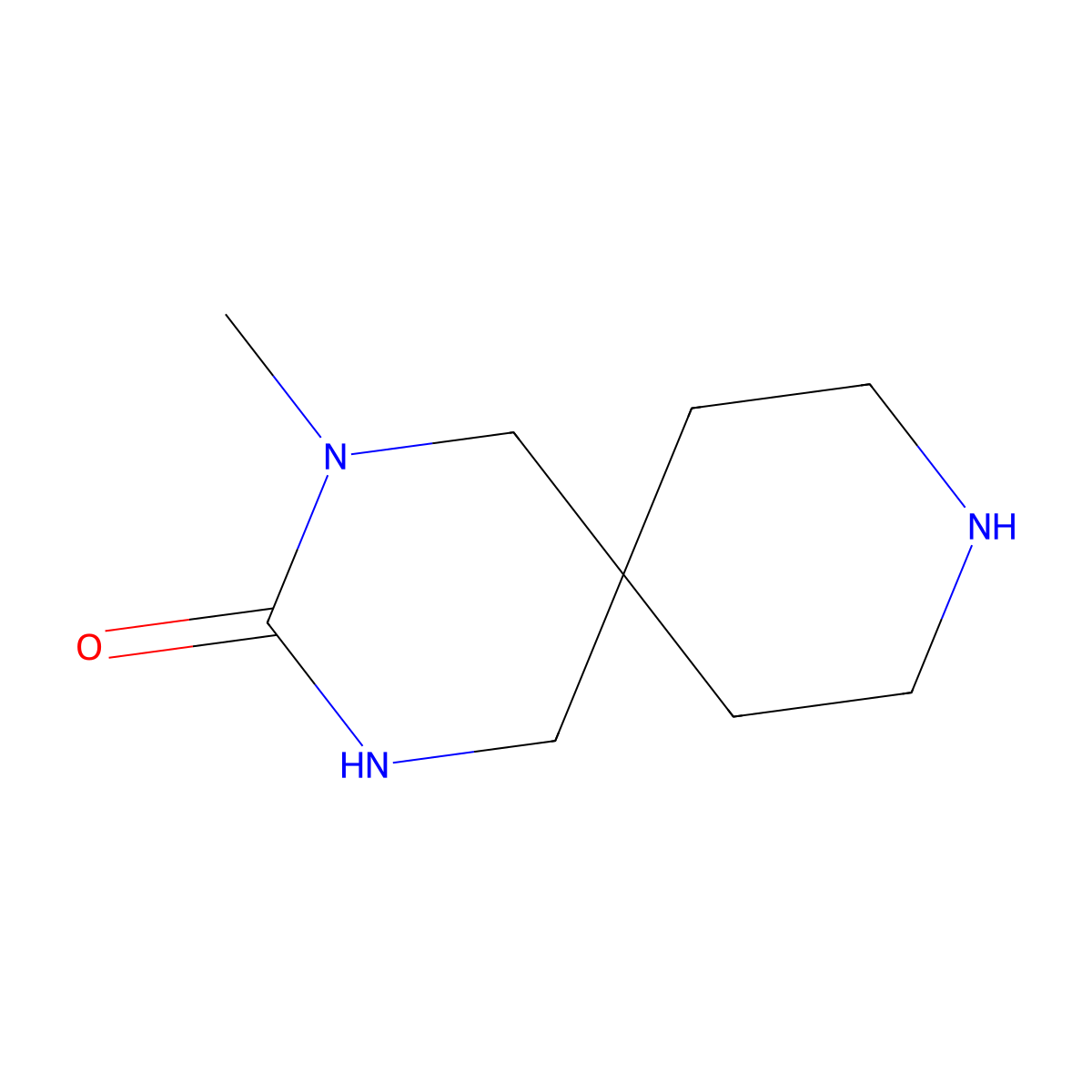 2-Methyl-2,4,9-triazaspiro[5.5]undecan-3-one molecular structure, CAS 2923842-80-0